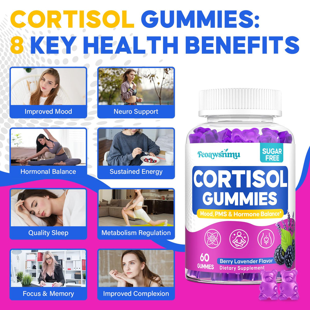 Cortisol balance gummies for women with Ashwagandha and saffron