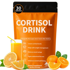 Front view of Cortisol Drink Powder container