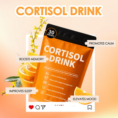 Product packaging and label for Cortisol Drink Powder