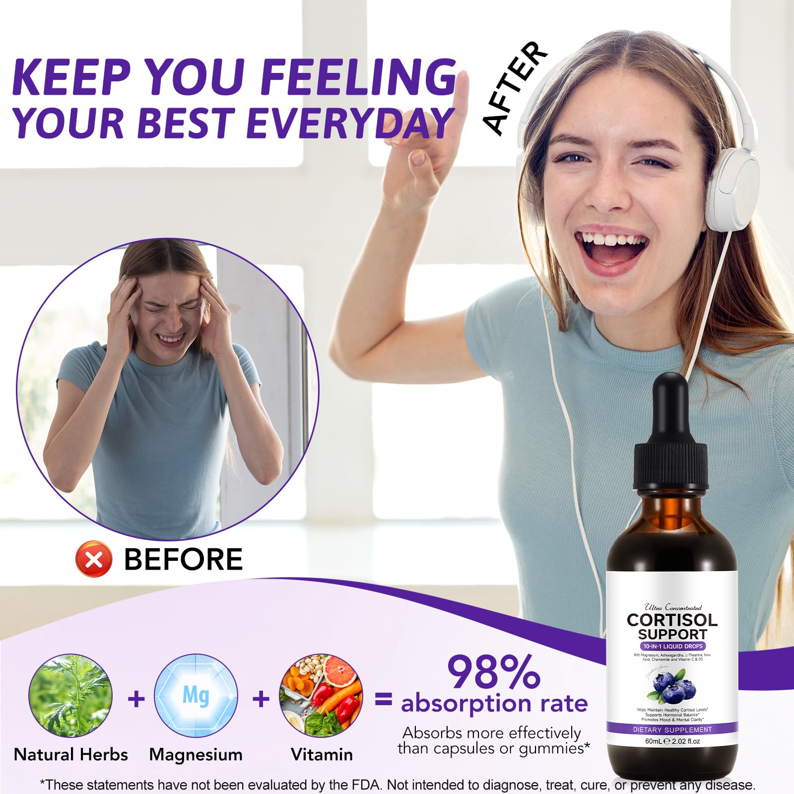 30-day supply box of cortisol 10-in-1 drops
