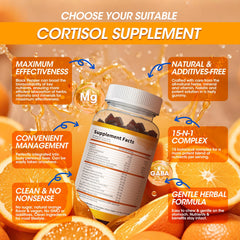 Gummies with Magnesium, Vitamin C, D3 and B6 for cortisol balance