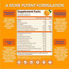 Gummies featuring phosphatidylserine and Rhodiola Rosea ingredients