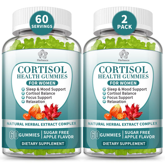 Front label of Cortisol Gummies for Women bottle (120 gummies)