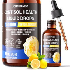 Cortisol liquid drops hero image with bottle