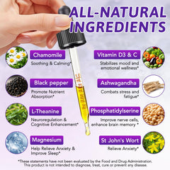 Close-up of bottle label for cortisol reducer blueberry flavor.