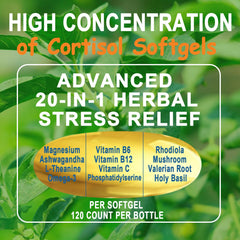 Herbal cortisol support softgels packaging