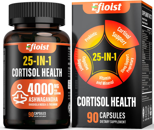 Efioist Cortisol Supplement bottle with 90 capsules
