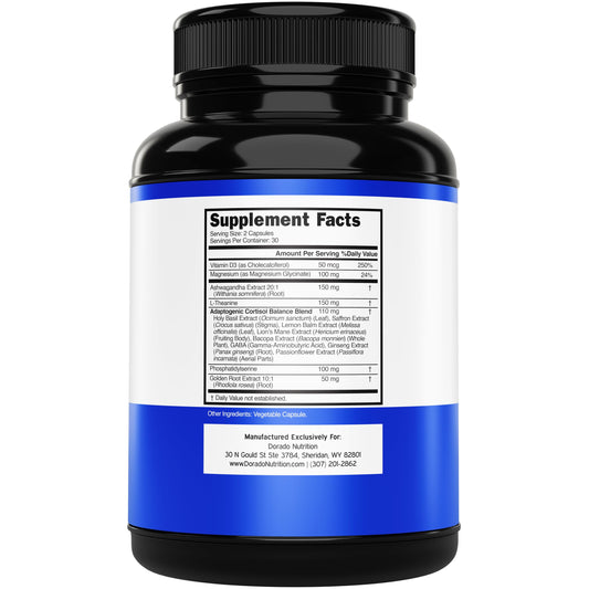 Ingredients: magnesium, ashwagandha, L-theanine