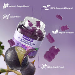 Label on cortisol gummies highlighting sugar-free, vegan, gluten-free