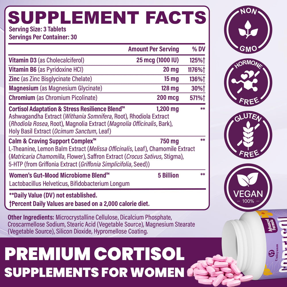 Front packaging of 16-in-1 cortisol detox for women