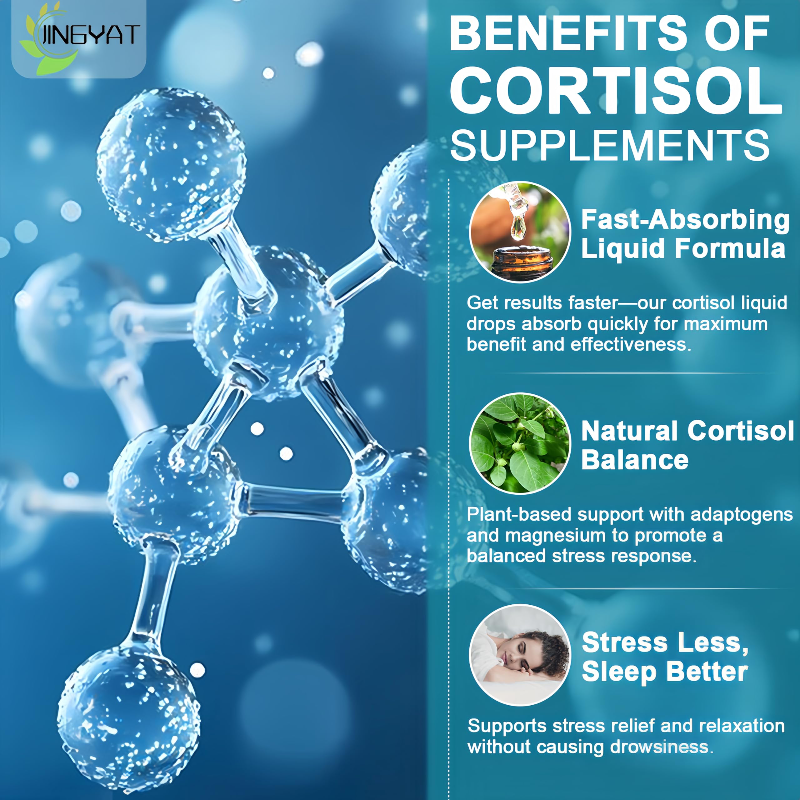 Natural cortisol support ingredients in plant-based formula