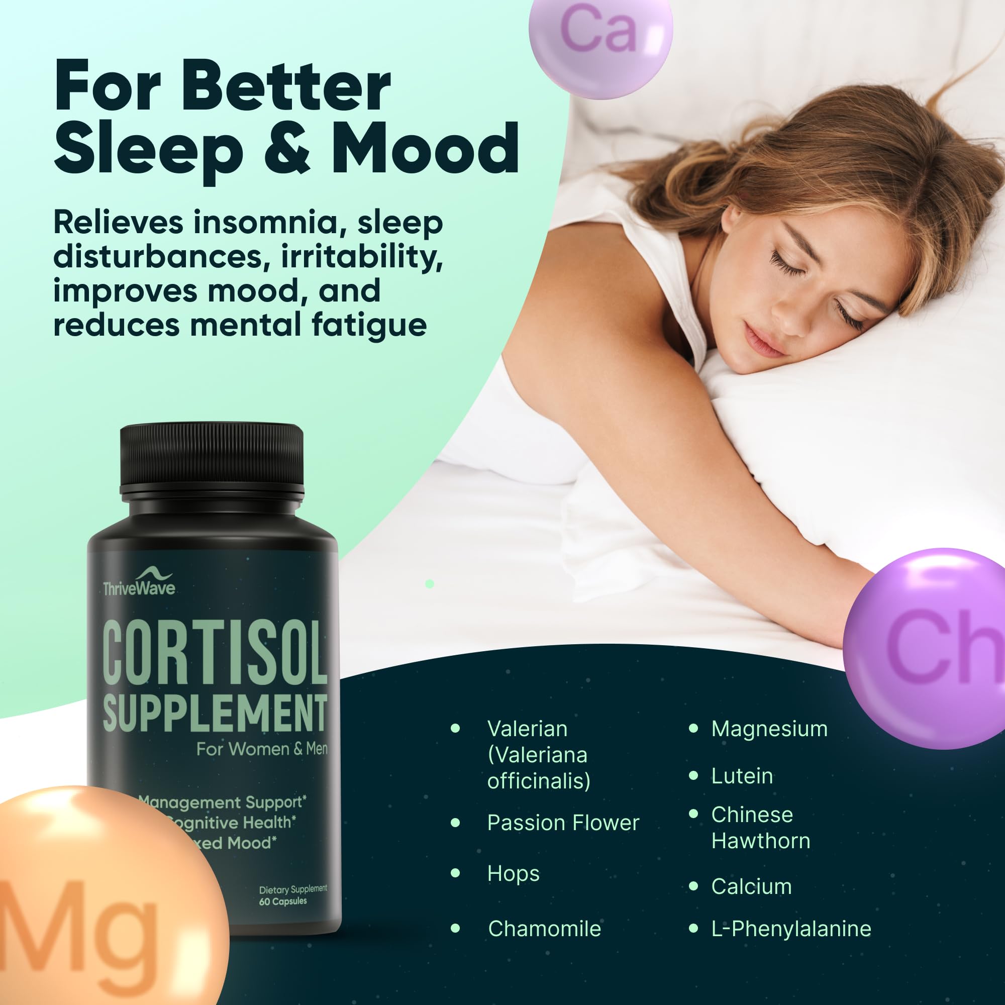 Mood support with 5-HTP and lemon balm illustration
