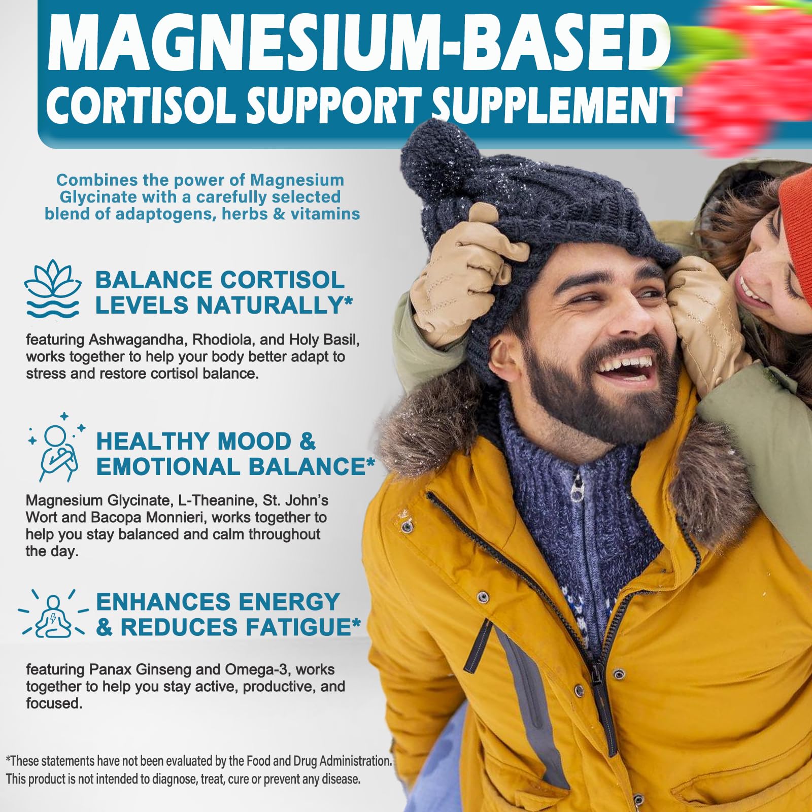 Dropper dispensing cortisol liquid drops for stress support