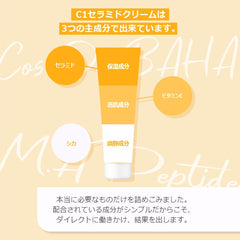 Cos De BAHA Ceramide Gel Cream 1% ingredients panel and ceramide NP 1%