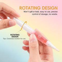 COSCELIA cuticle oil pen close-up with rotating mechanism for precise application.