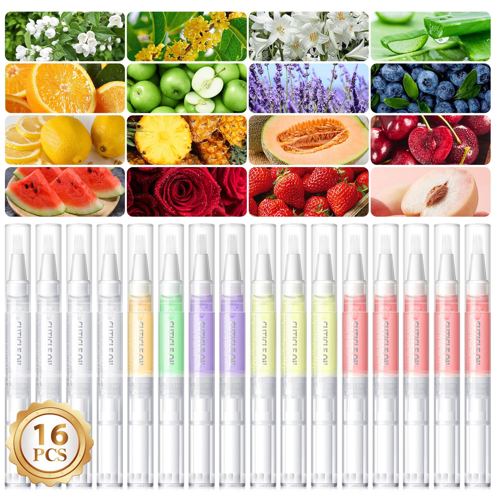COSCELIA cuticle oil pen set laid out for nail care and hydration.