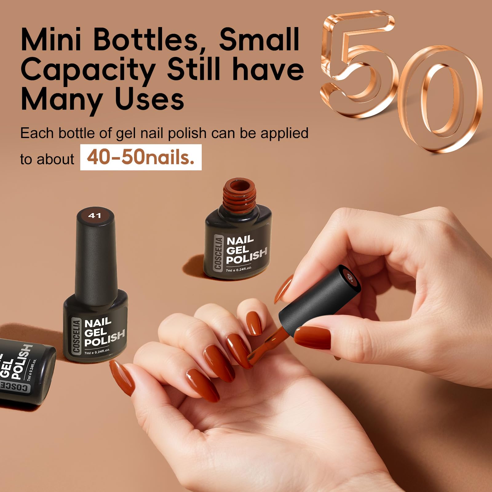 COSCELIA glitter nude shade adds texture and visual interest to nails