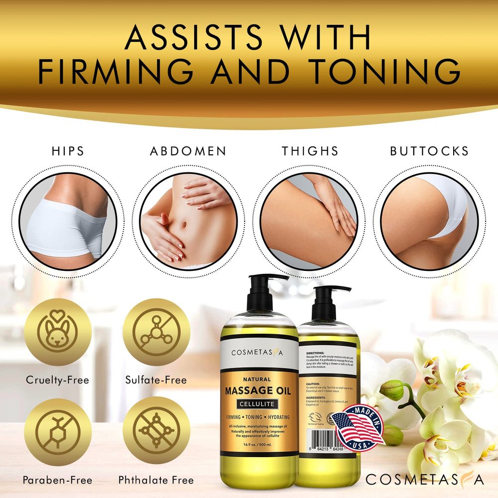 Massage oil being absorbed into skin during massage