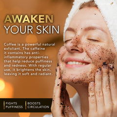 Close-up of Organic Arabica Coffee Scrub texture