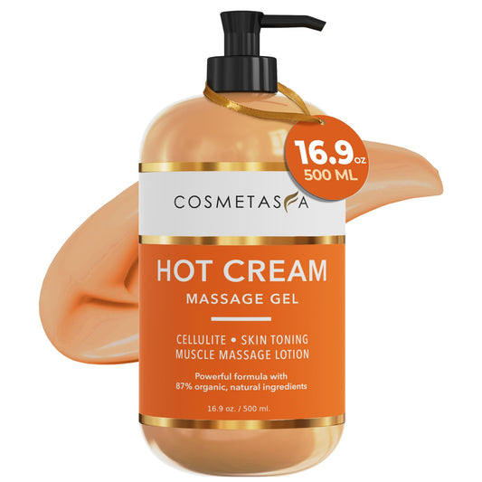 Cosmetasa Hot Cream for Belly bottle on white background