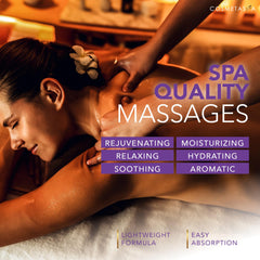 Oil gliding on skin during a soothing massage