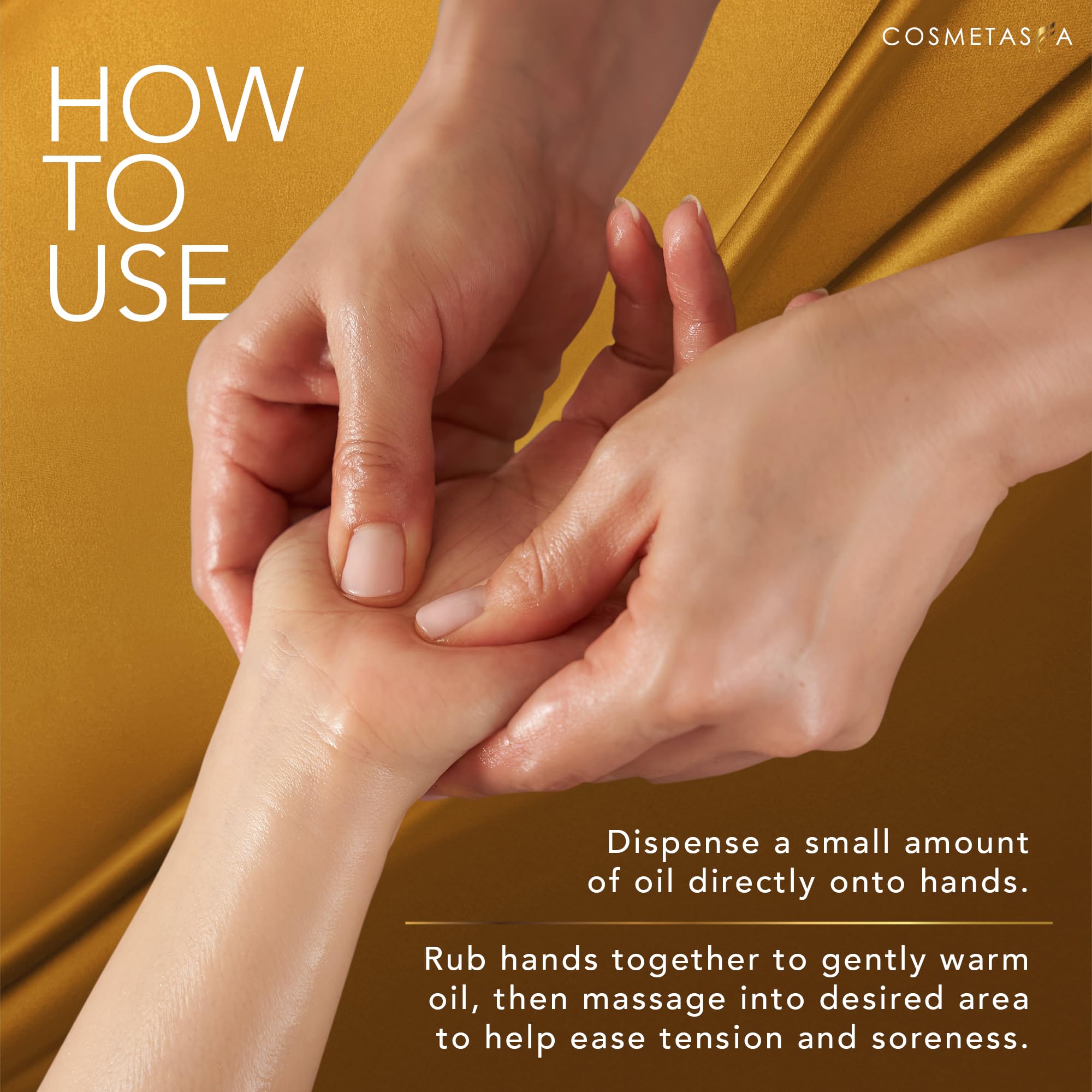 Cosmetasa Massage Oil Set packaging and bottle designs