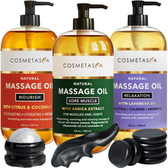 Cosmetasa Massage Oil Spa Gift Set for Women with Lavender oil
