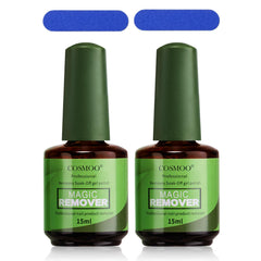 COSMOO gel nail remover bottle close-up showing clear liquid for quick home removal