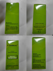 Natural resin-based remover label indicating gentle formula