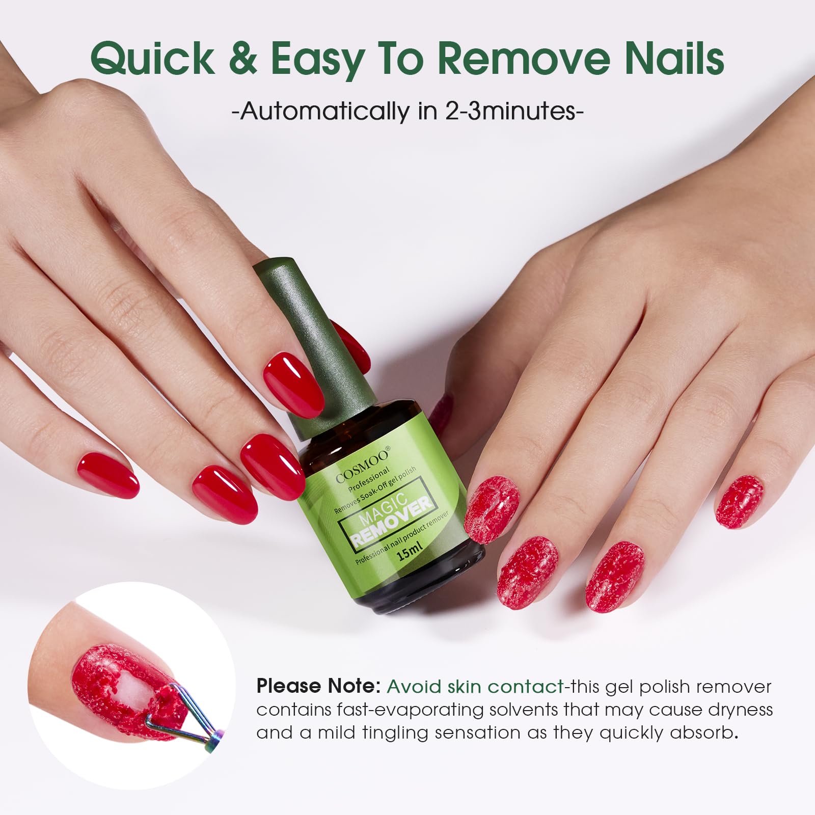 COSMOO gel remover two-pack packaging for convenient at-home use