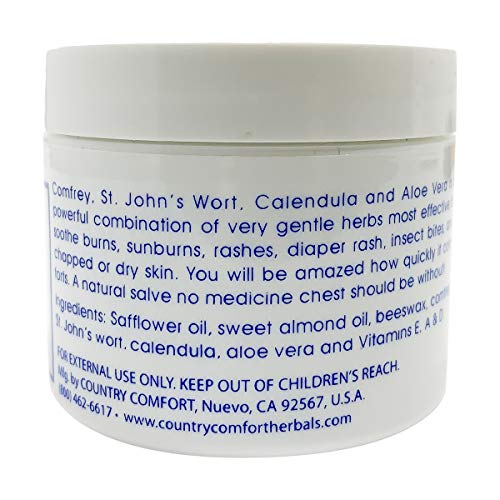 Country Comfort herbal salve packaging and product display
