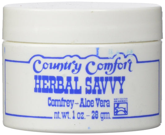 Country Comfort Herbal Savvy Comfrey and Aloe Salve 1 oz jar