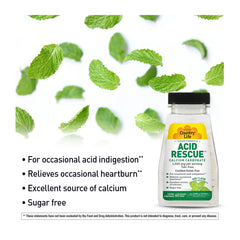 Country Life Acid Rescue chewables calcium and magnesium illustration indicating mineral support for bone health.