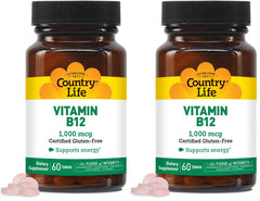 Country Life Vitamin B12 1000 mcg bottle – front view