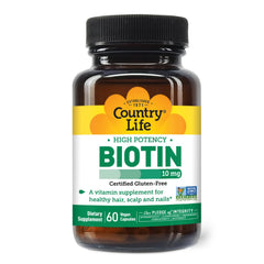 Country Life Biotin 10,000 mcg bottle front label