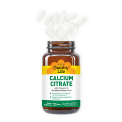 Ingredient list showing calcium citrate and vitamin D