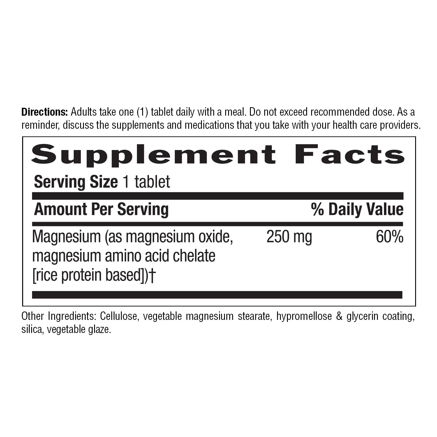 Chelated Magnesium 250mg bottle highlighting bone health