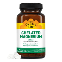 Country Life Chelated Magnesium 250 mg bottle