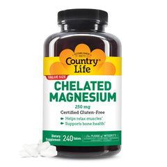 Country Life Chelated Magnesium 250mg bottle hero image