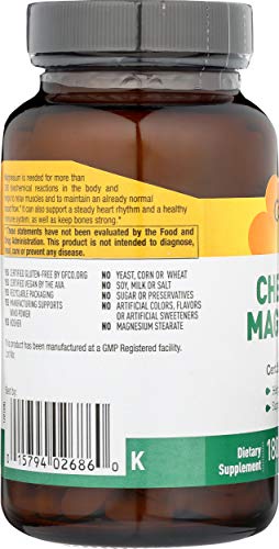 Chelated Magnesium 250 mg product label
