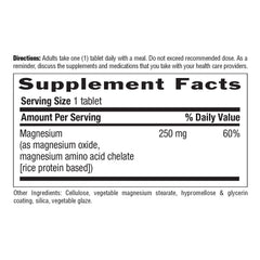 Chelated Magnesium 250 mg packaging