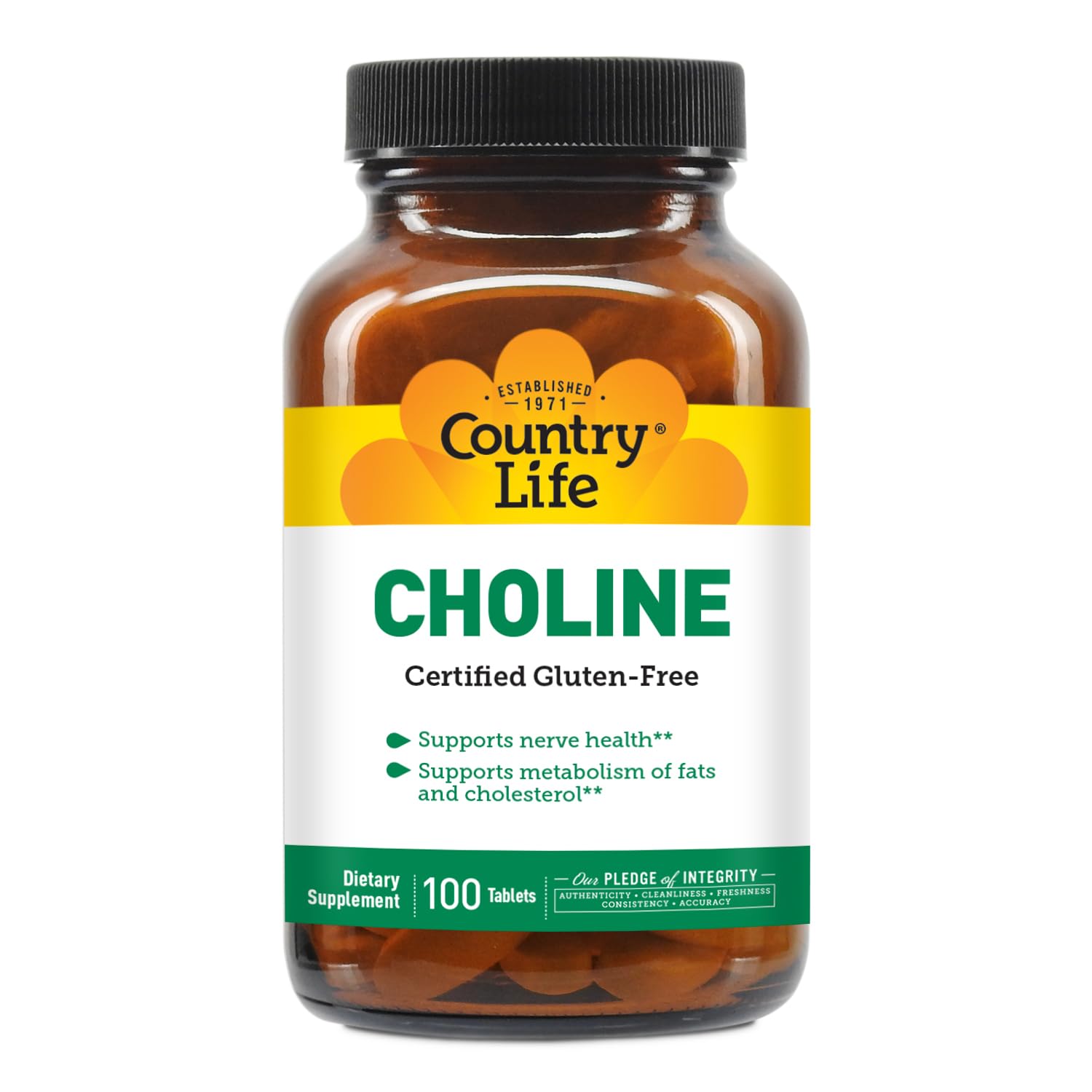 Country Life Choline 266mg bottle - front view
