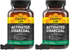 Hero image for Country Life Coconut Activated Charcoal 260mg – Pack of 2