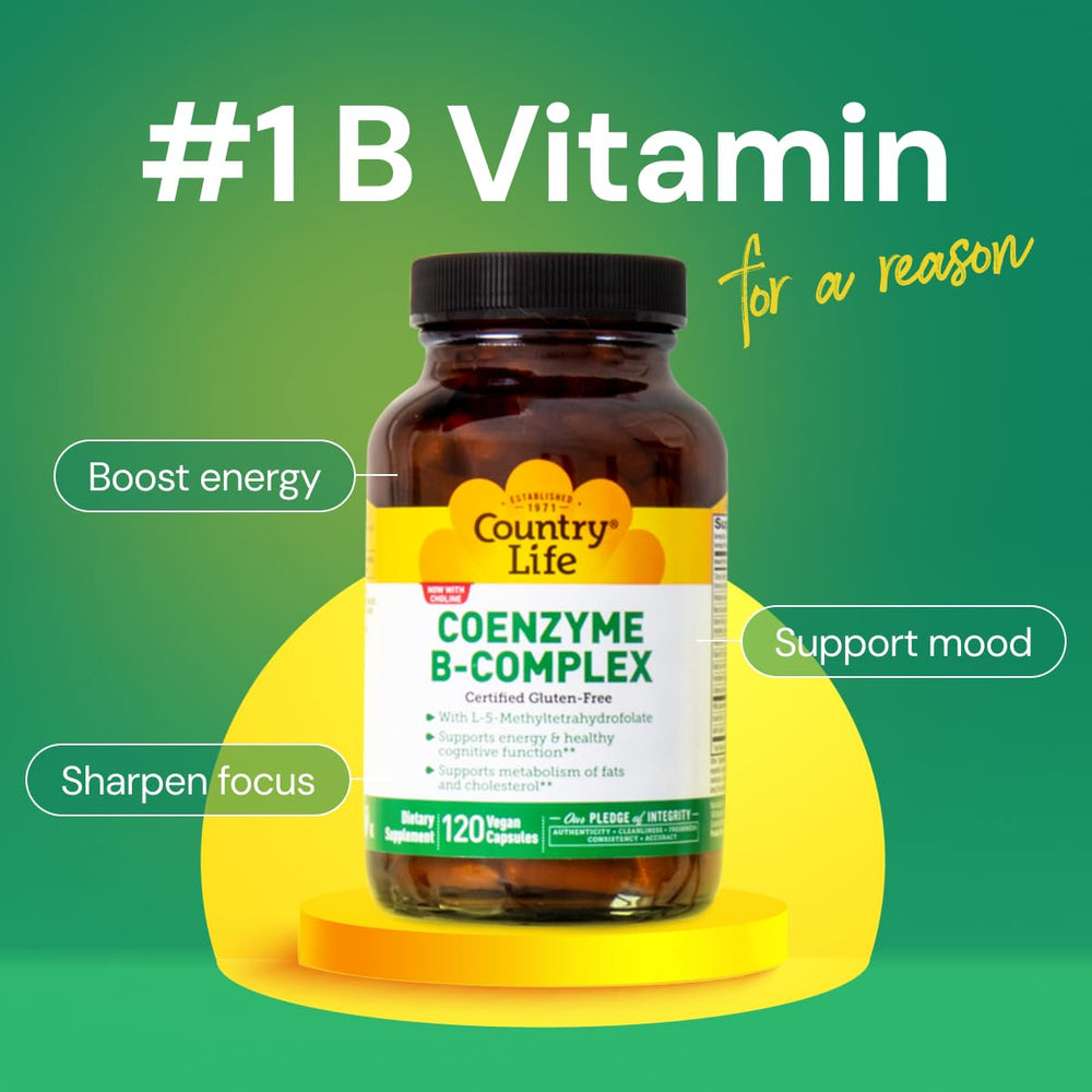 Close-up of B vitamin capsules in bottle