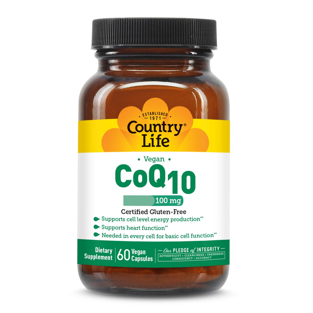 Country Life Simply CoQ10 100mg vegan softgels bottle - hero image