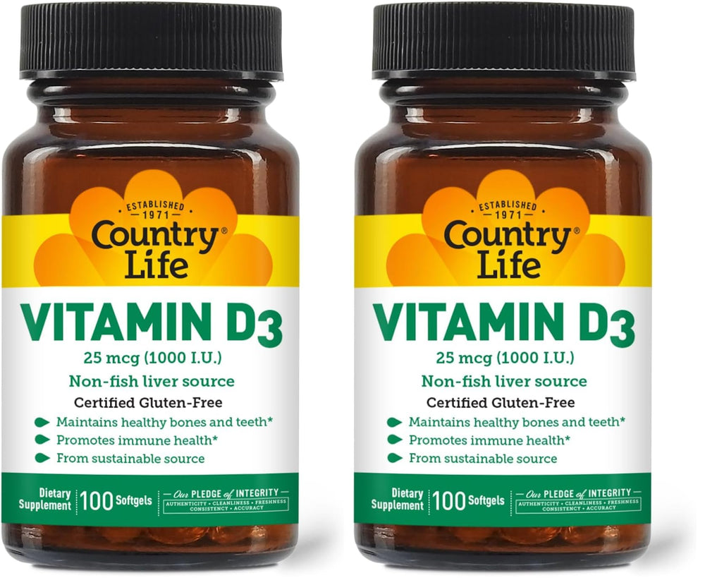 Country Life D3 Non-Fish Softgels Pack 2 main image