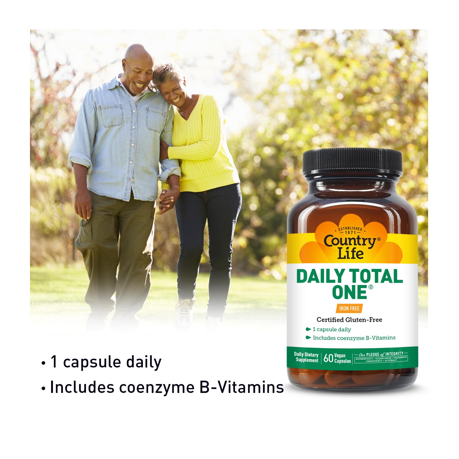 Iron-free vegan multivitamin capsule close-up