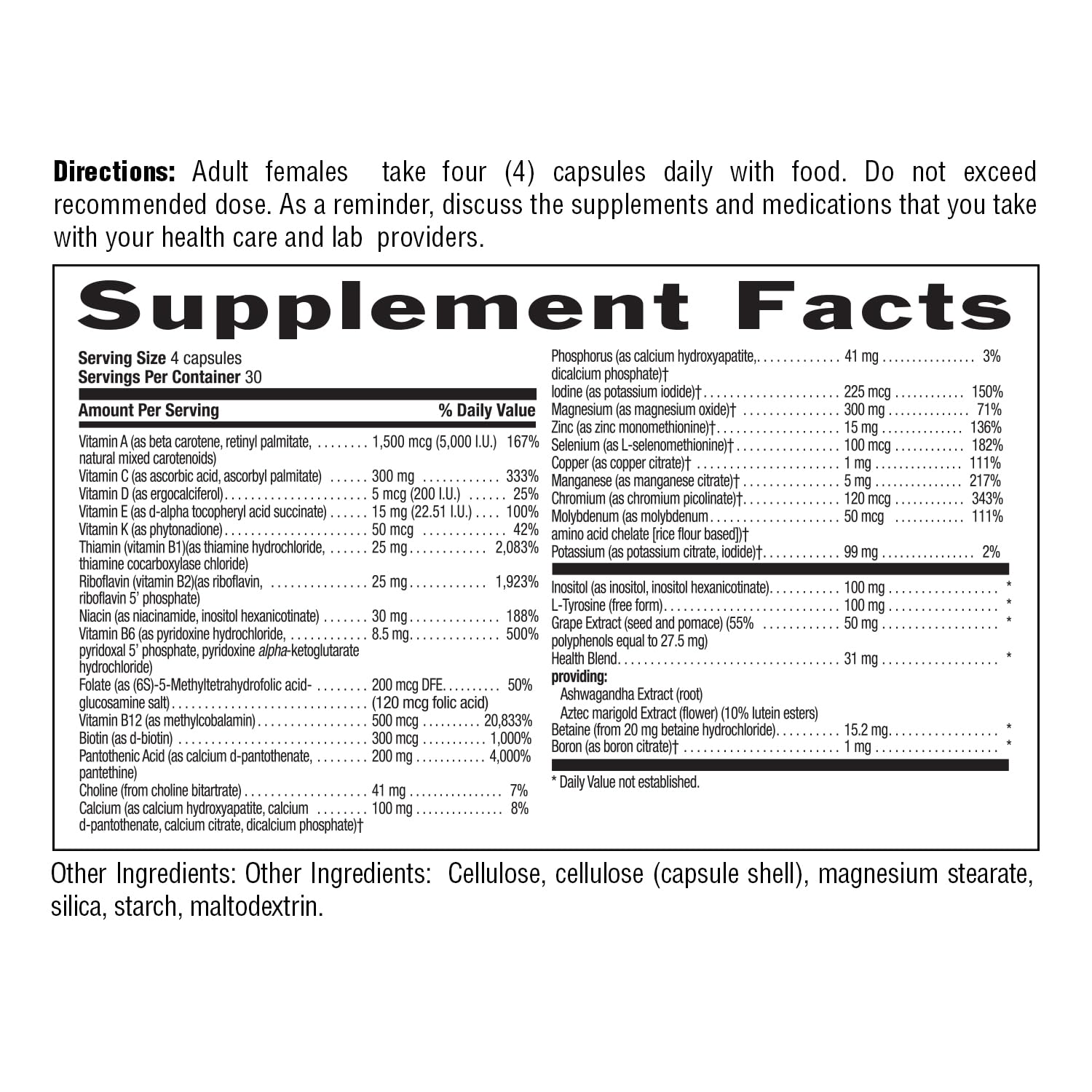 Ashwagandha, Chaste Tree Berry and grape seed extracts imagery