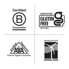 Wheat, soy, milk free and no artificial colors icons