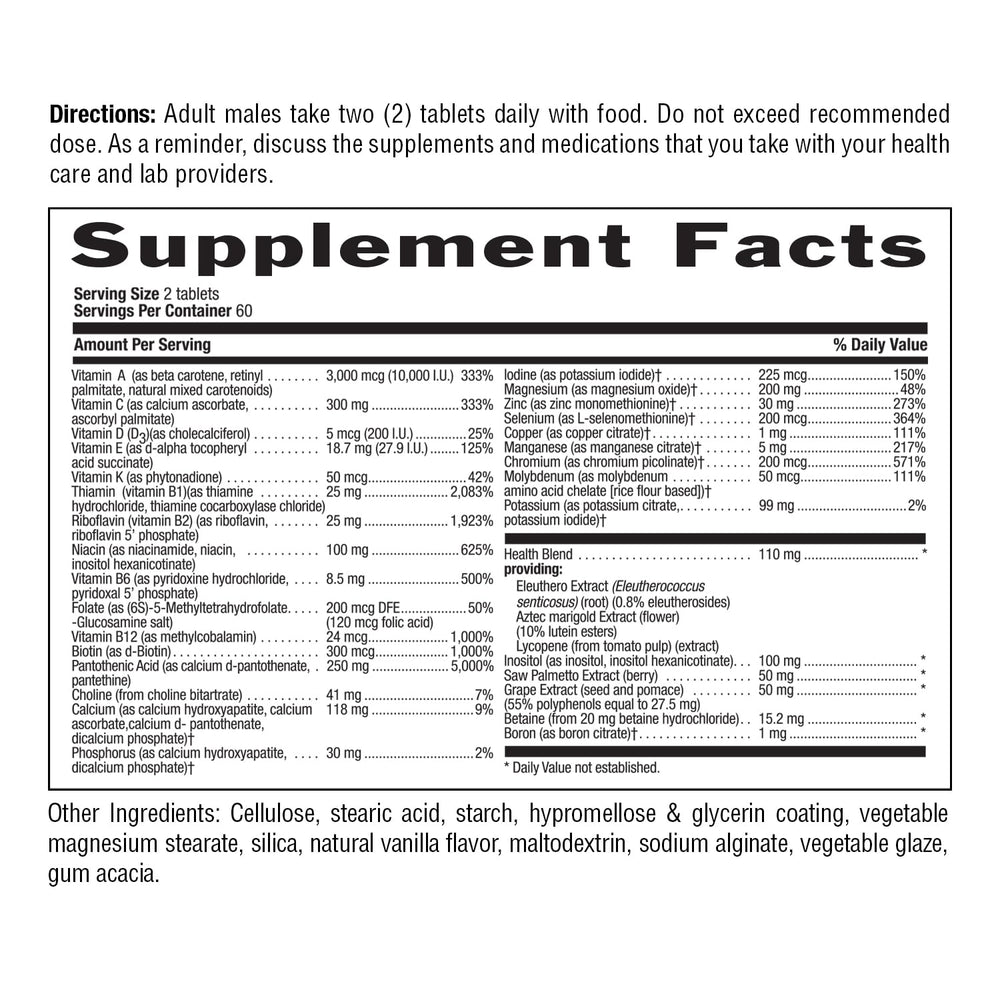 Lifestyle image of men taking multivitamin